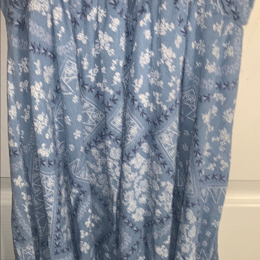 Blue Floral Mini Dress - Picture 7 of 7